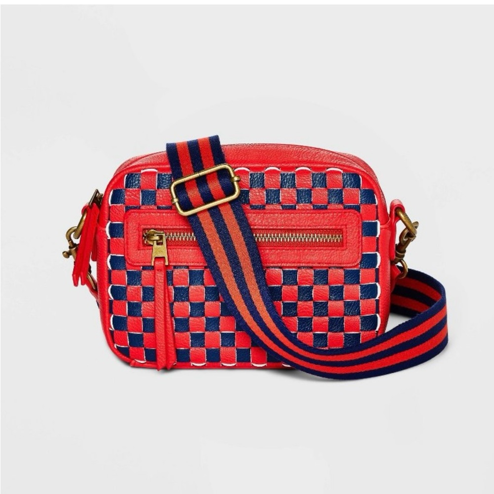 Used multicolored/ checker purse
